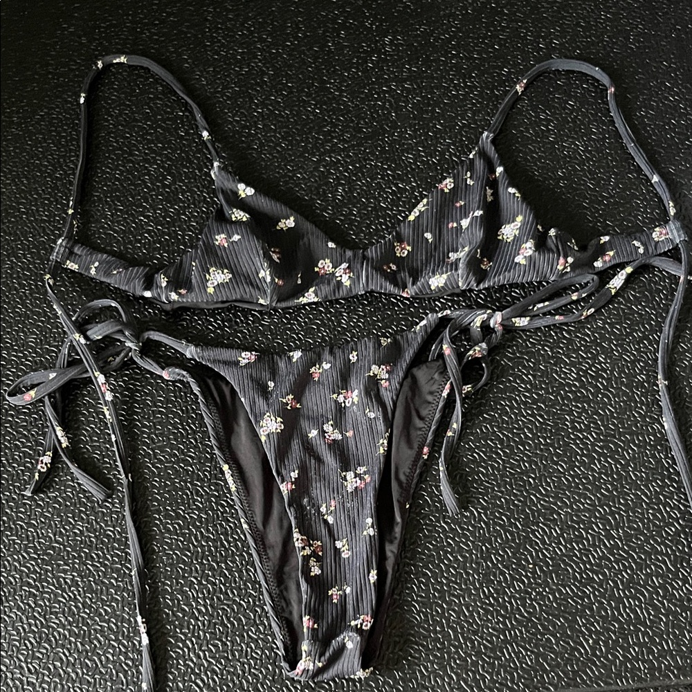 RVCA Black Floral Bikini Set